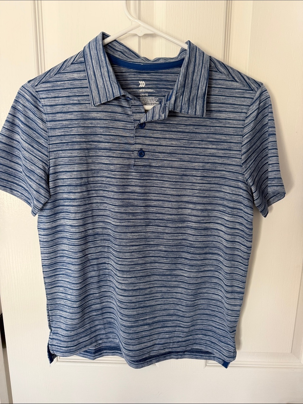 all in motion Blue Striped Kids Polo Shirt